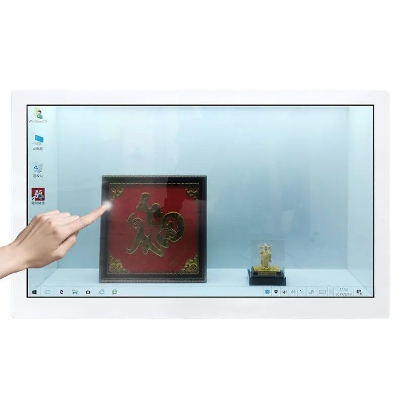 32 pollici vetrina LCD trasparente TFT alta luminosità touch screen cabinet