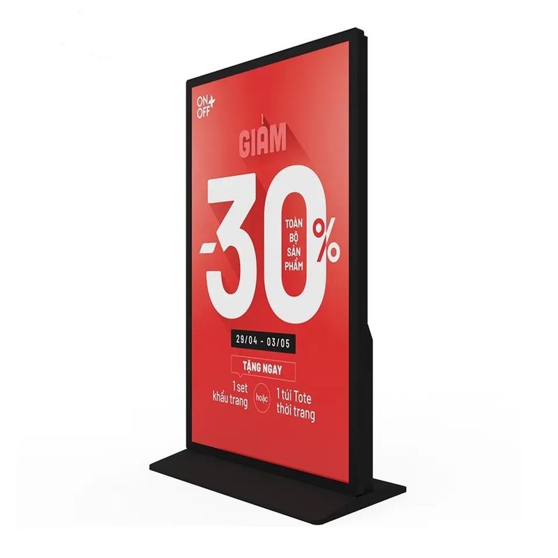 Display digitale stand alone pubblicitario 4K LCD 100 pollici touch screen monitor