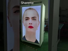 86 pollici touch screen trasparente LCD Box Display Vitrina pubblicità lettore