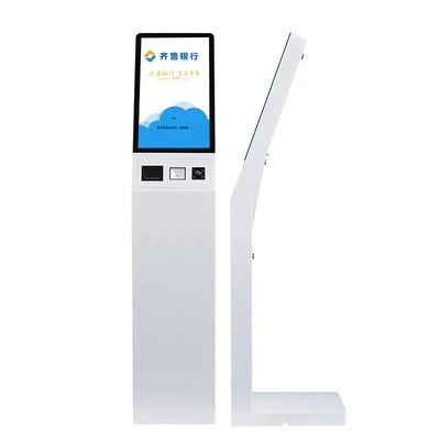 Metallo 22 pollici Informazioni touch screen Chiosco sistema di coda con stampante ricevuta