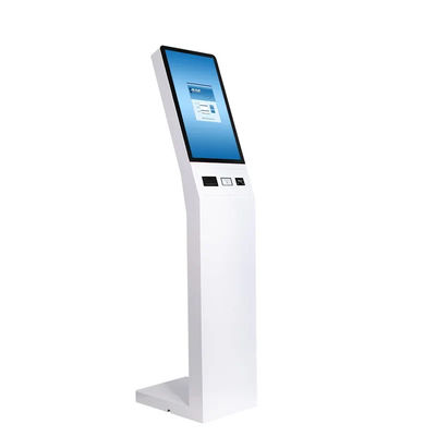 Metallo 22 pollici Informazioni touch screen Chiosco sistema di coda con stampante ricevuta