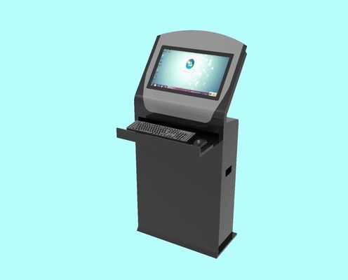 Piano industriale Standing Touch Screen Self Service Kiosk 19 pollici per la raccolta dei biglietti