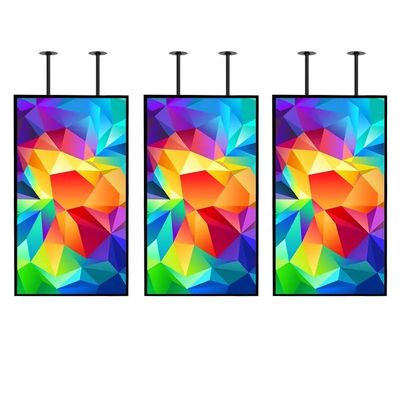 Display LCD ad alta luminosità da 75 pollici 3000nits Leggibile dalla luce solare Doppio schermo Segnaletica digitale per la pubblicità delle finestre