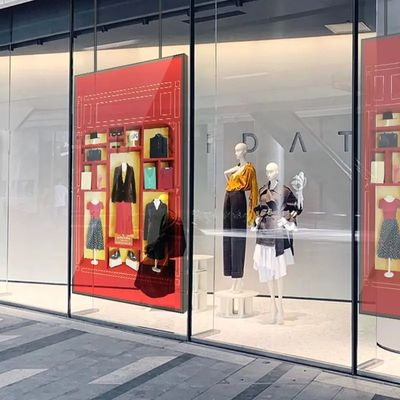 55 pollici 16:9 lettore video ad alta luminosità schermo LCD pubblicitario per vetrina