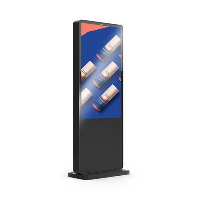 Monitor LCD da esterno da 65 pollici ad alta luminosità con protezione IP65 e ampio intervallo di temperatura operativa