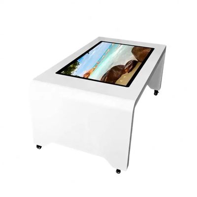 Tavolo interattivo con schermo touch da 55 pollici in lega di alluminio con consumo energetico di 110W e display multi-touch