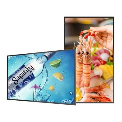 Display pubblicitario LCD da 50 pollici a parete con risoluzione 4K e cornice ultra sottile per digital signage
