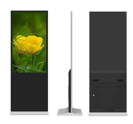 Display pubblicitario LCD autoportante da 49 pollici con risoluzione 4K per segnaletica digitale