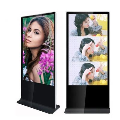 Display pubblicitario LCD a pavimento verticale da 75 pollici con risoluzione 4K e sistema operativo Android