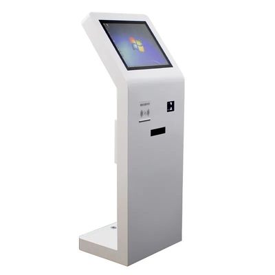 Chiosco da terra con touchscreen da 21,5 pollici con lettore di smart card e scanner di codici QR