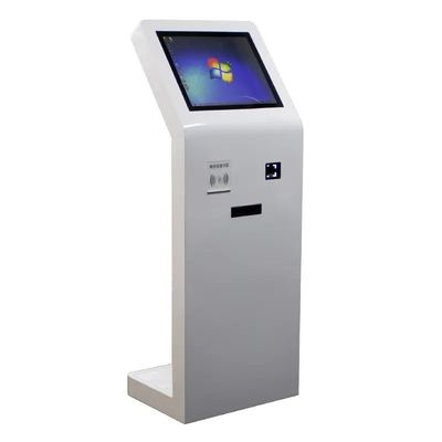 Chiosco da terra con touchscreen da 21,5 pollici con lettore di smart card e scanner di codici QR