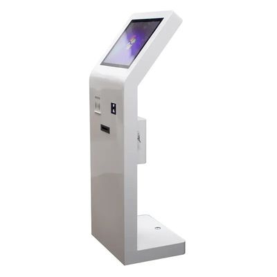 Chiosco da terra con touchscreen da 21,5 pollici con lettore di smart card e scanner di codici QR