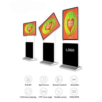 Chiosco Digitale con Schermo Touch a Infrarossi da 43 Pollici e Display Rotante a 360 Gradi per Pubblicità