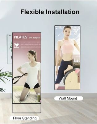 Specchio Smart Fitness da 43 pollici con Android 7.1 RK3288 e display LCD pubblicitario a luminosità personalizzata