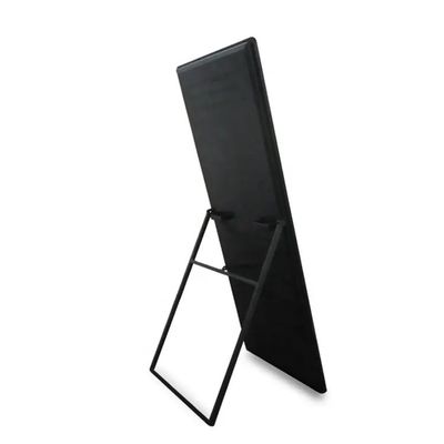 Display pubblicitario LCD portatile da 43 pollici da terra con risoluzione 1920 x 1080 per fiere e negozi