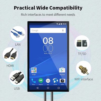 Display industriale con schermo touch capacitivo ad alta luminosità