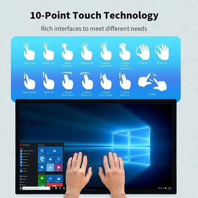 Display industriale con schermo touch capacitivo ad alta luminosità