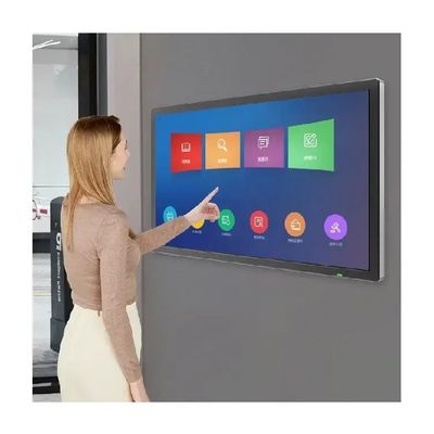 Monitor touchscreen infrarosso da 50 pollici con bordo ultra stretto e design da montaggio a parete