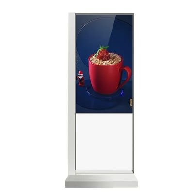 Monitor touch screen trasparente da 55 pollici con lettore video Android e tecnologia infrarosso 10 touch