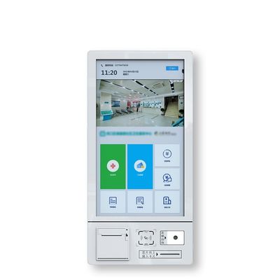 Chiosco self-service con touchscreen capacitivo da 24 pollici e PC industriale per il check-in medico