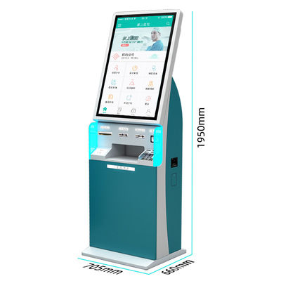Chiosco touch screen da 32 pollici con stampante A5 e scanner di codici a barre