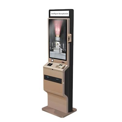Chiosco self-service a schermo tattile stand-free da 90W con scatola di luce a LED e stampante termica