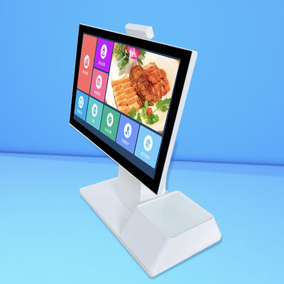 Desktop self-service touch screen chiosco di ordinazione cassaio a doppio schermo