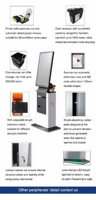 Chiosco self-service con touchscreen da 32 pollici, branding personalizzato e funzionalità multifunzione