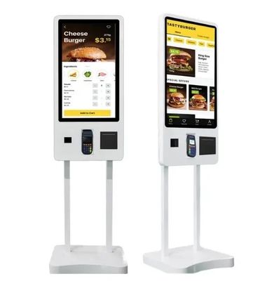 Chiosco digitale con touchscreen da 32 pollici con sistema operativo Windows 10 e involucro in metallo per auto-servizio interattivo