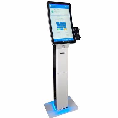 Chiosco touch monitor ad alta risoluzione con macchina POS e stampante termica