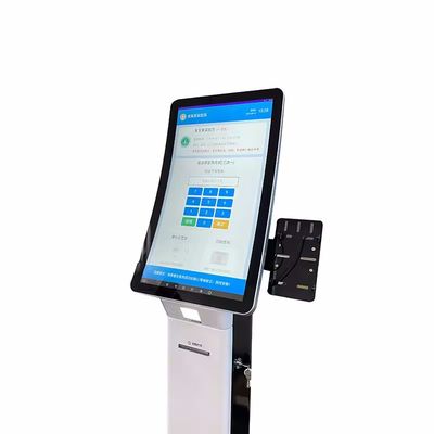 Chiosco touch monitor ad alta risoluzione con macchina POS e stampante termica