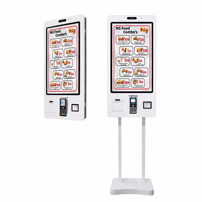 Chiosco per l'auto-ordine a muro o su tavolo con scanner 1D/2D integrato e schermo LCD da 22/24/32 pollici