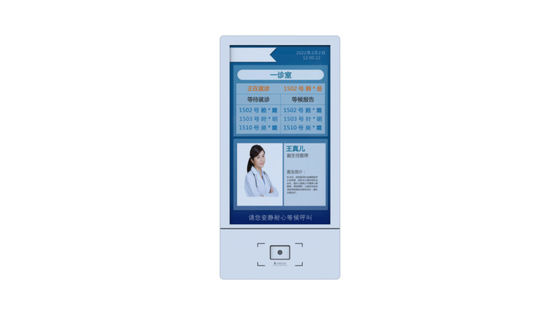 Android 24 pollici self-service touch screen kiosk check in con scanner di codici a barre