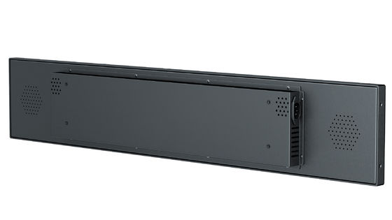 Chiosco digitale con touchscreen da 35,5 pollici estensibile, risoluzione 3840x1080 e sistema Android 10