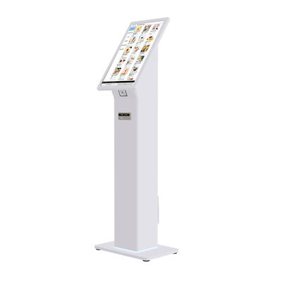 Self Checkin Kiosk con lettore di carte d'identità QR Code, sistema operativo Windows 10 e luci a LED personalizzabili per un efficiente check-in dei clienti