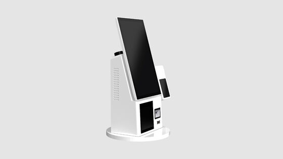 Chiosco di autoordine compatto e leggero con pagamento NFC e schermo a rotazione a 180° per un uso versatile