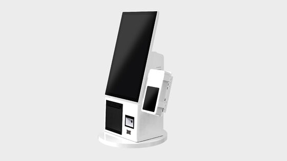 Chiosco di autoordine compatto e leggero con pagamento NFC e schermo a rotazione a 180° per un uso versatile