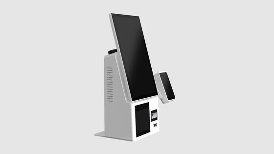 Chiosco di autoordine compatto e leggero con pagamento NFC e schermo a rotazione a 180° per un uso versatile