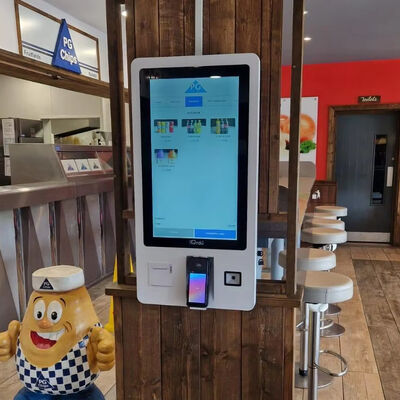 Chiosco Self-Ordering LCD da 32 pollici con montaggio a parete e garanzia di 3 anni per fast food e vendita al dettaglio