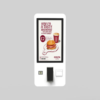 Chiosco Self-Ordering LCD da 32 pollici con montaggio a parete e garanzia di 3 anni per fast food e vendita al dettaglio