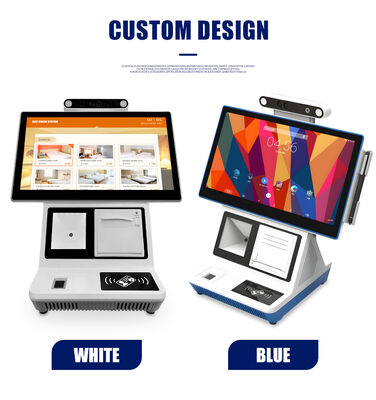 Chiosco Self Check-in da Desktop con Schermo Capacitivo a 10 Punti Android o Windows Opzionale Personalizzabile e Comunicazione WiFi per la Gestione dei Visitatori