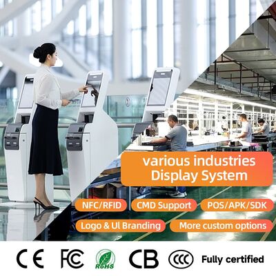 Self Checkin Kiosk con 10-Point Capacitive Touch, Display LCD a risoluzione 1920X1080 e CMS basato su cloud per il self service interattivo