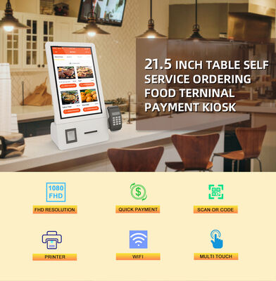 1920X1080 Risoluzione Cassa in metallo Pavimento Standing Touch Screen Chiosco self-service con Android OS