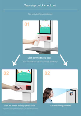 Chiosco Self-Service Capacitivo Touch da 24 pollici a 10 punti con installazione a pavimento per negozi senza personale