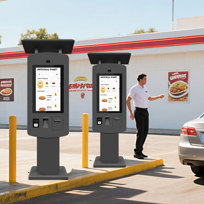 Chiosco a self-service impermeabile ad alta luminosità 24 ore su 24, 7 giorni su 7 per il pagamento e l'ordine all'aperto