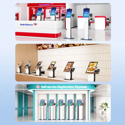 21.5" Touch Screen Self Ordering Kiosk with 10-Point Capacitive Touch and 1920x1080 Resolution for Fast Food Restaurants