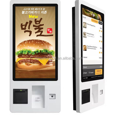 Chiosco touch screen a terra con risoluzione 2K/4K e durata di vita di 60.000 ore per applicazioni self service
