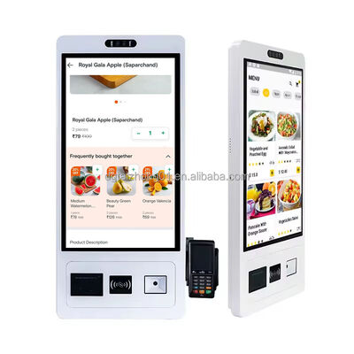 Chiosco touch screen a terra con risoluzione 2K/4K e durata di vita di 60.000 ore per applicazioni self service