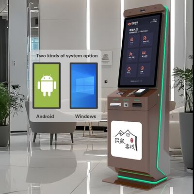 Chiosco per il check-in alberghiero self-service con touch capacitivo a 10 punti, risoluzione 1920x1080 e design da terra