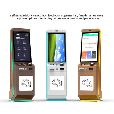 Chiosco per il check-in alberghiero self-service con touch capacitivo a 10 punti, risoluzione 1920x1080 e design da terra